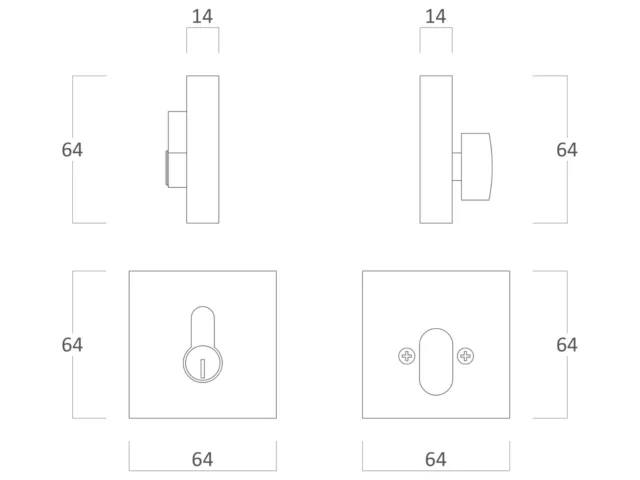 DEADBOLT new SQUARE DESIGN DEADLOCK SINGLE CYLINDER DOOR LOCK SATIN FINISH LATCH 3