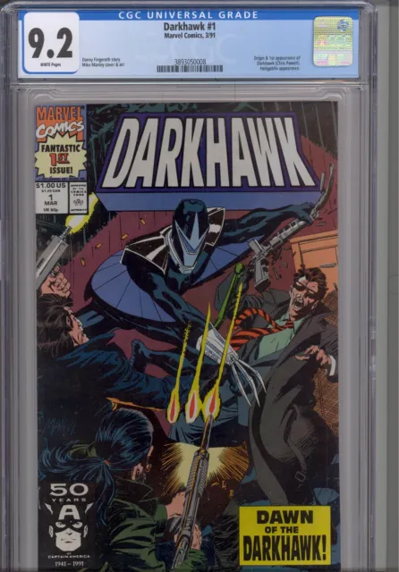 Darkhawk #1 CGC 9.2 1991 Marvel Comics Origin & 1st App & Hobgoblin Appearance!