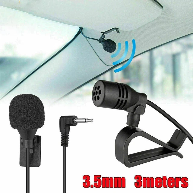Microfono esterno microfono 3,5 mm jack stereo per autoradio cellulare laptop