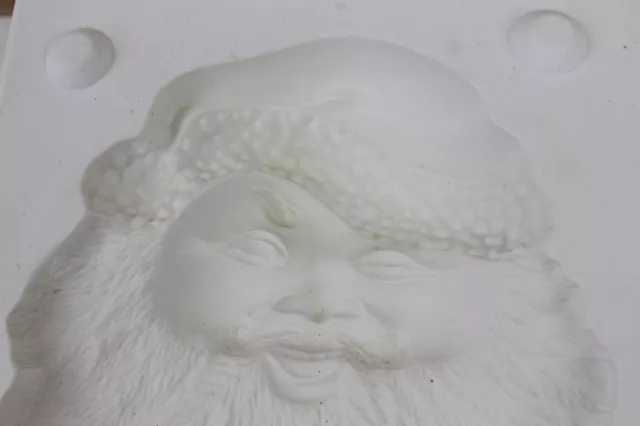 Ceramic Slip Mold 2 Piece Christmas Santa Clause Face XMas Decoration Casting