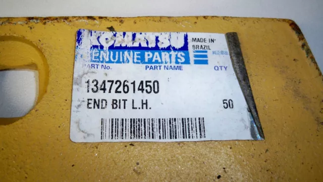 *NEW* Komatsu 1347261450 L.H. End Bit 2