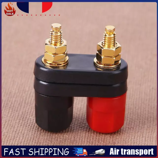 1pc amplificateur haut-parleur prise banane w / Couple bornes rouge + connecteur