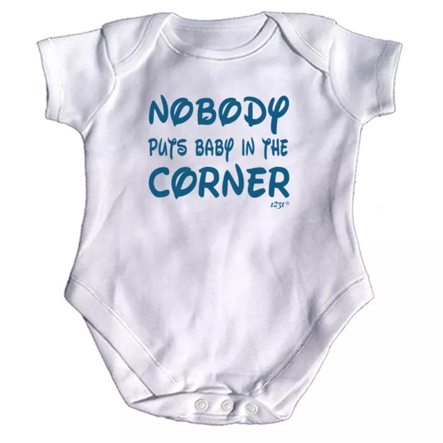 Nobody Puts Baby In The Corner - Funny Baby Infants Soft Babygrow Bodysuit