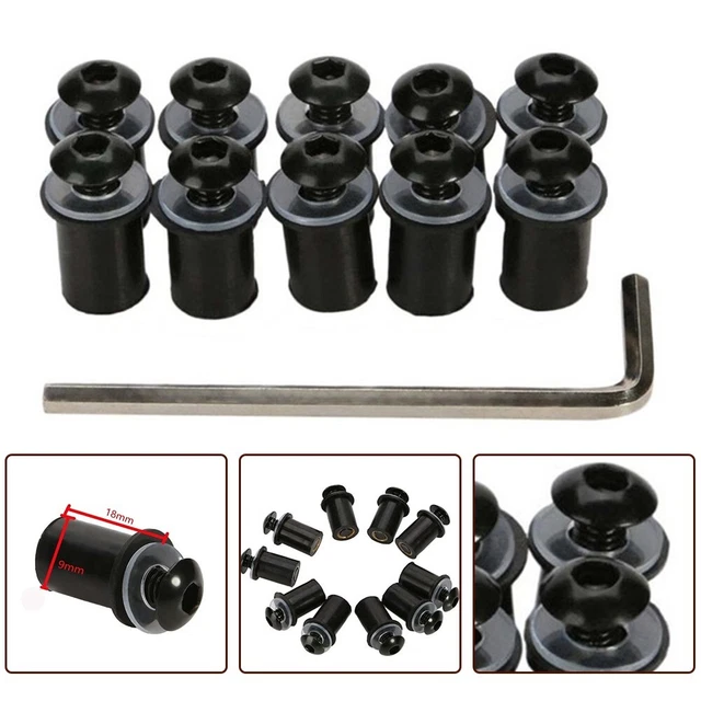 Kit De 6 Boulons M5 Pour Pare-brise Moto – Aluminium Anodisé, T25 – BIRDMAN-MOTO