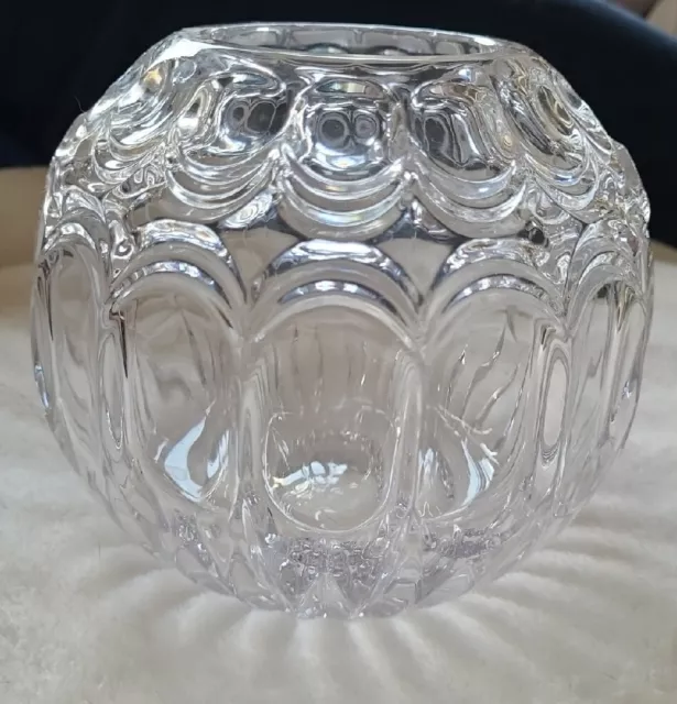 Wunderschöne Bauchvase Kugelvase  Bleikristall  17cm Ø, RAR Vintage 1577g TOPP!