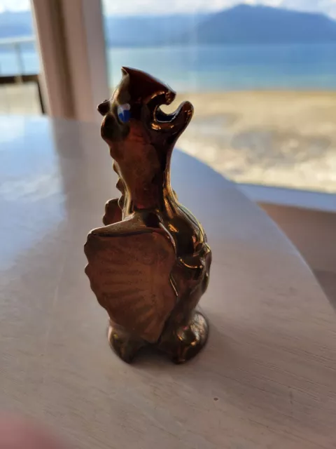 Rare Vintage Copper Lustreware Dragon Pie Funnel Vent Creigiau Pottery, Wales Rare Vintage Copper Lustreware Dragon Pie Funnel Vent Creigiau Pottery, Wales