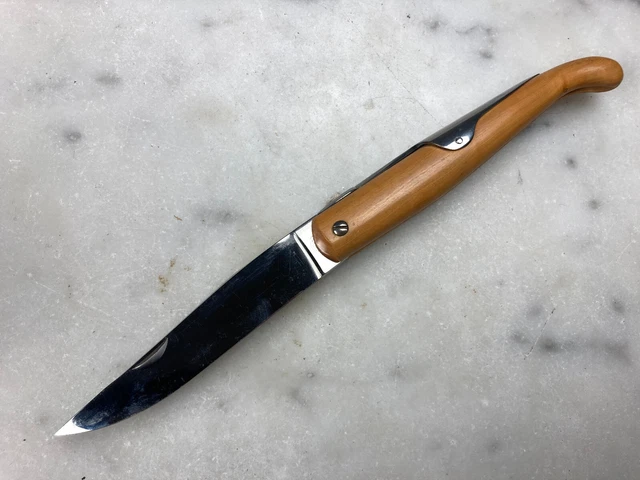 Ancien Couteau J.mongin (Mof) "Bieslois"  Ressort Palmaire Buis Fermé 12Cm