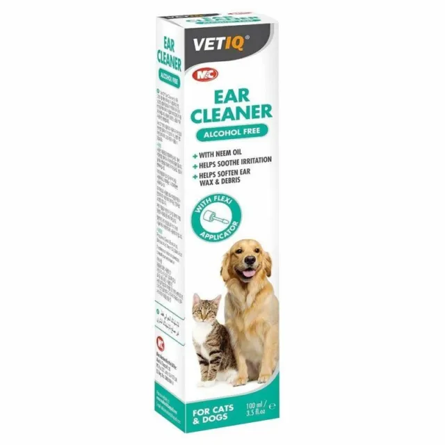 M&C VetIQ Limpiador de Oídos para Perros y Gatos 100ml