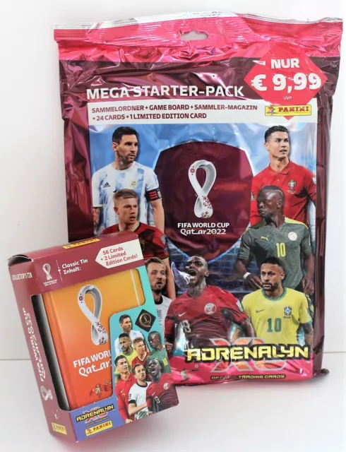Panini Adrenalyn XL FIFA WORLD CUP 2022 - Mega Starter Pack + Classic Tin NEU