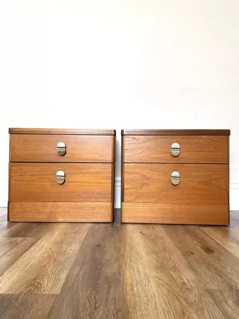 Pair Of Retro Stag Cantata Bedside Cabinets . Teak . G Plan Era. Nationwide🚚