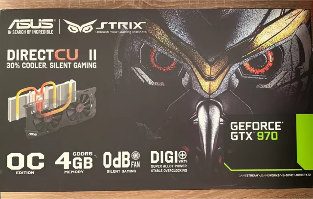 ASUS Nvidia Geforce 970 STRIX-GTX970-DC2OC-4GD5 4GB DDR5 PC GK