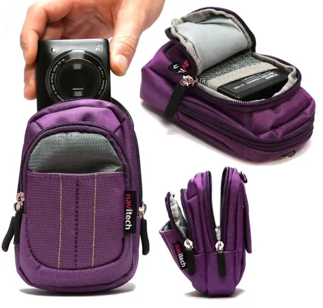 Navitech Purple Camera Case For The Lei Yu 2.7" Digital Camera