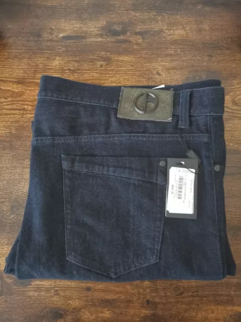 Men's NWT Giorgio Armani Premium 5 pocket Denim Jeans, Size 42x32 2