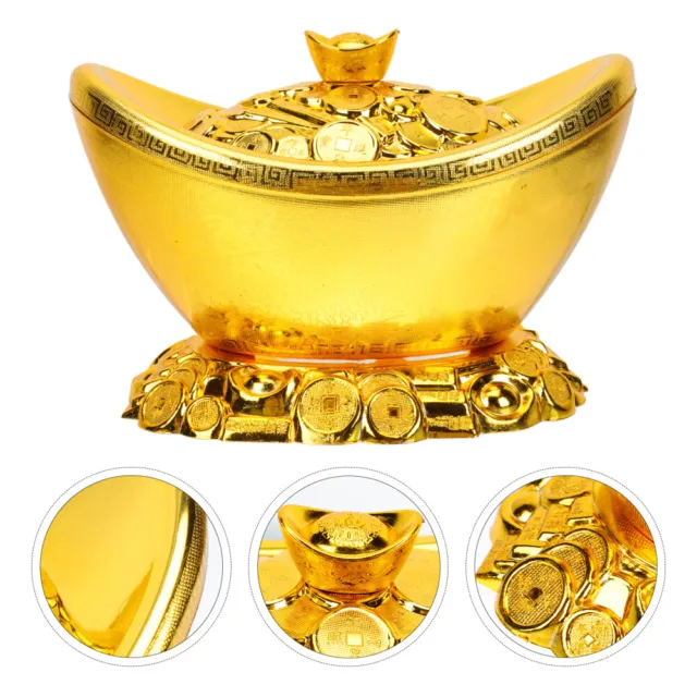 Ciotola lingotto oro scatola porta caramelle cinese yuan bao