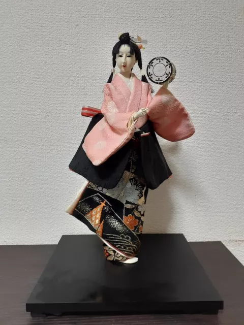 Traditional Japanese Geisha Doll with Drum Dance - Exquisite Craftsmanship