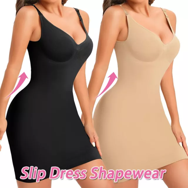 Women's Strapless Shapewear Full Slip Body Shaper Tummy Control