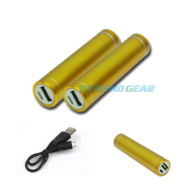 2 2600Mah Portable Power Bank Battery Charger Micro Usb Yellow Nexus 4 Optimus G