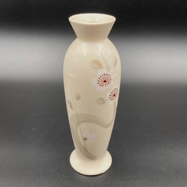 Vintage Mid Century Otagiri Original Hand Crafted Bud Vase White Floral Japan