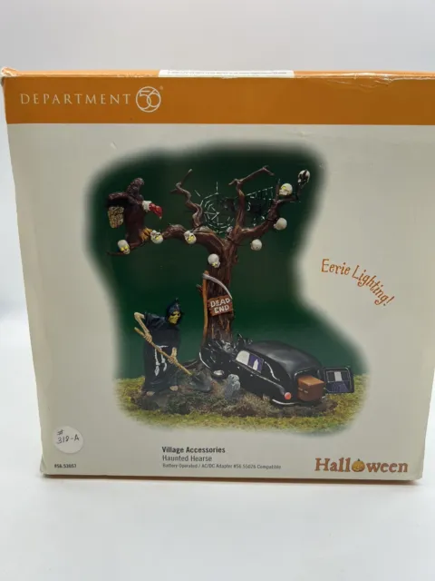 Department 56 HAUNTED HEARSE Halloween Village Accessories # 53057 w/Box Read