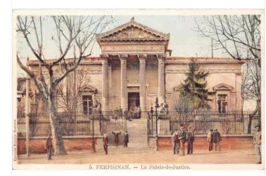 Cpa 66 Perpignan Le Palais De Justice