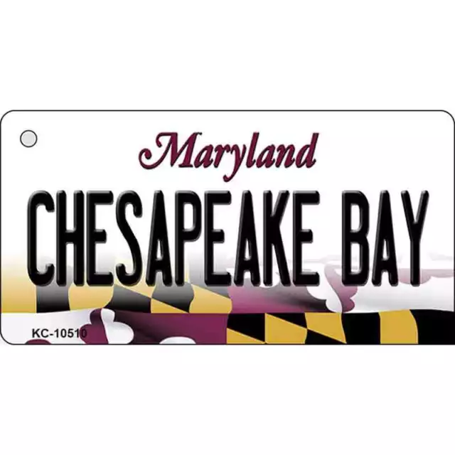 Chesapeake Bay Maryland State License Plate Tag Key Chain KC-10510