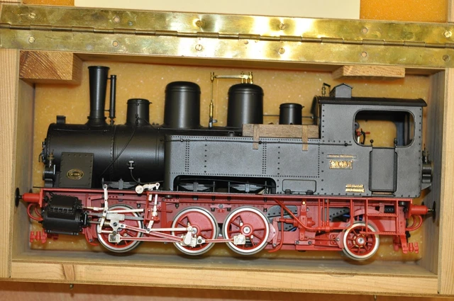 BOCKHOLT JUBILÄUMSLOK Tenderdampflok 98   Sammlermodell , Holzkiste & Zertifikat