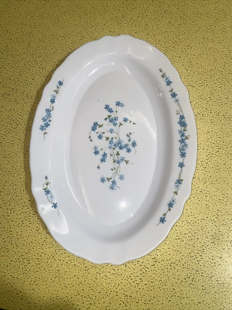 PLAT ROND CREUX Arcopal Modele Myosotis Veronica Annee 70 Vintage Tres