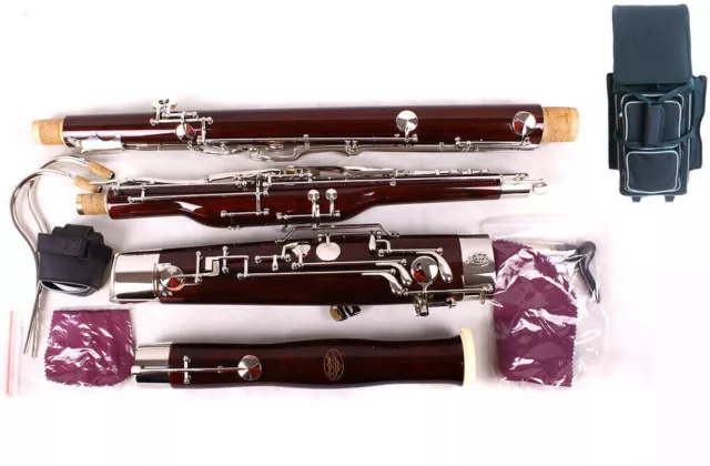 Basson en bois d'érable à 26 touches, Instrument à vent avec étui,...