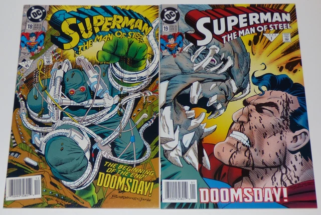 SUPERMAN: THE MAN OF STEEL ( 1992 DC ) 1st App Doomsday - 2 Book Lot #18 & #19