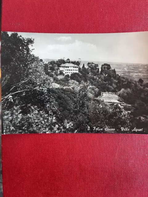 Cartolina S. Felice Circeo - Villa Aguet - Viaggiata 1953