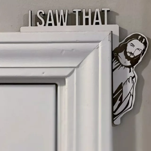 J'ai vu ce cadre de porte Signe de Jésus Christian Home Door Corner