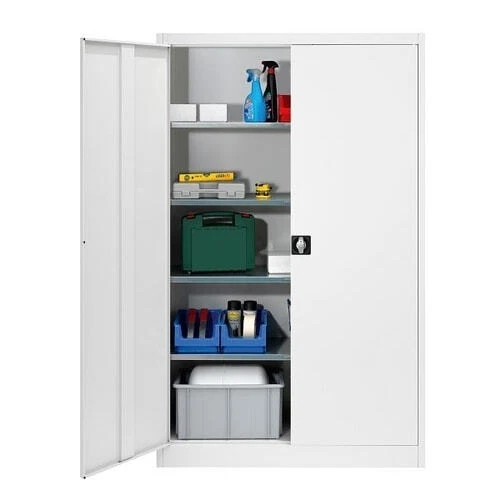 Werkzeugschrank, Materialschrank, 4 Böden, grau, 1.950 x 1.200 x 600 mm (HxBxT)