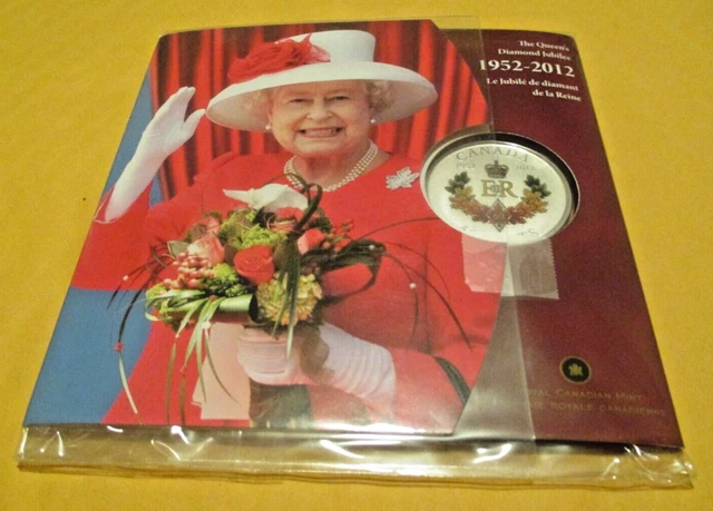 Canada "1952-2012" Coloured 50 Cents Coin - The Queen's Diamond Jubilee - Sealed