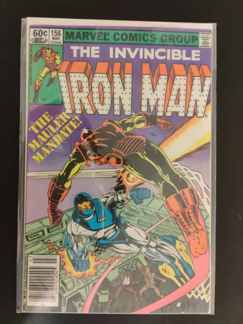 Iron Man #156 - Newsstand Copy - VF/NM - 1st app. of Mauler - Marvel Comics 1982