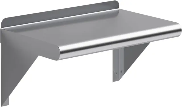 16" Long X 10" Deep Stainless Steel Wall Shelf | NSF Certified | Appliance & Equ