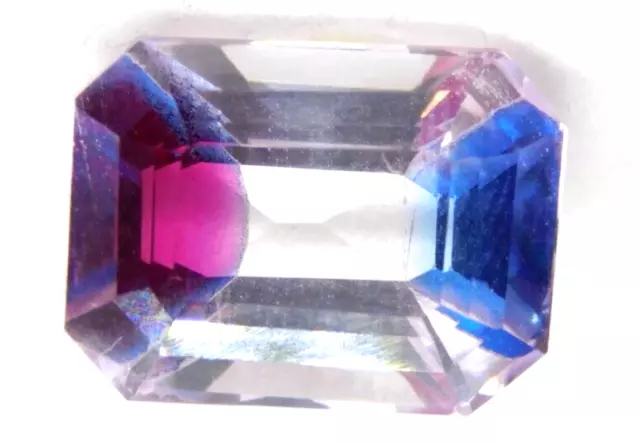 7.30 Ct AAA Tri-Color Pitambari Sapphire Emerald Cut Loose Gemstone Certificat