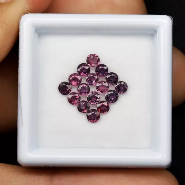 16pcs Lot 1.40ct t.w Round Unheated Pinkish Purple Sapphire Gemstone, Songea