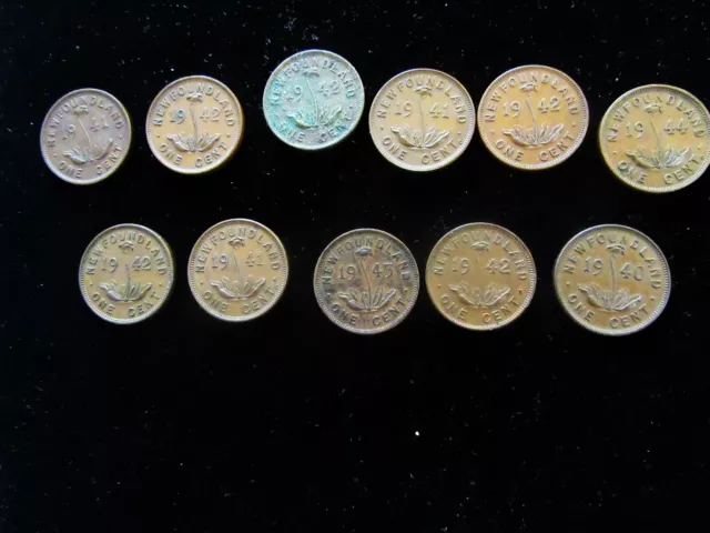 George VI Newfoundland Small Cents Lot