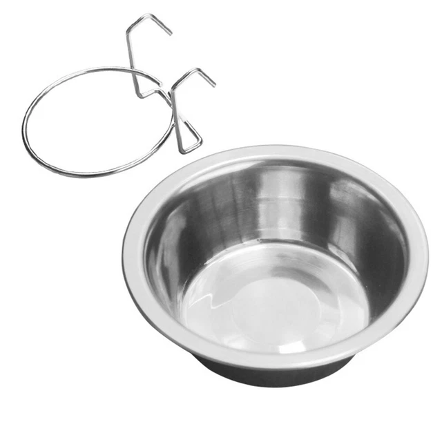 Metal-Perros-Mascota-Cuenco-Jaula-Jaula-Deslizamiento sólido, colgante 39