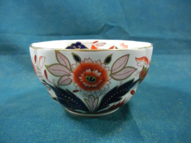 Booths Dovedale A8044 Rust and Blue Imari Open Rice / Sugar Bowl