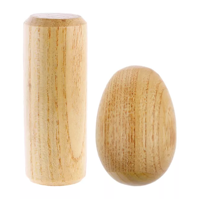 1 Set Shaker à main en bois + Sable Egg Shaker Maracas Hand Percussion Toys