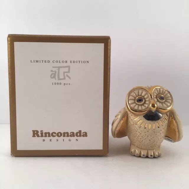 Artesania Rinconada #723L White Owl Limited Color Edition Gold Platinum Vintage Artesania Rinconada #723L White Owl Limited Color Edition Gold Platinum Vintage