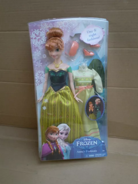 Disney Frozen Arendelle Anna Princess 11" Doll Set Day Night Outfit 2014 Mattel