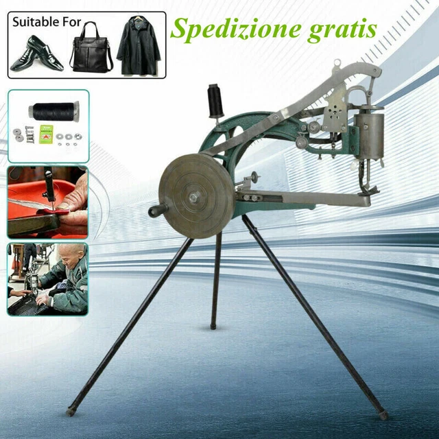 Macchina da Cucire per Riparazione Scarpe Manuale Calzolaio Pelle Scarpa Giacca