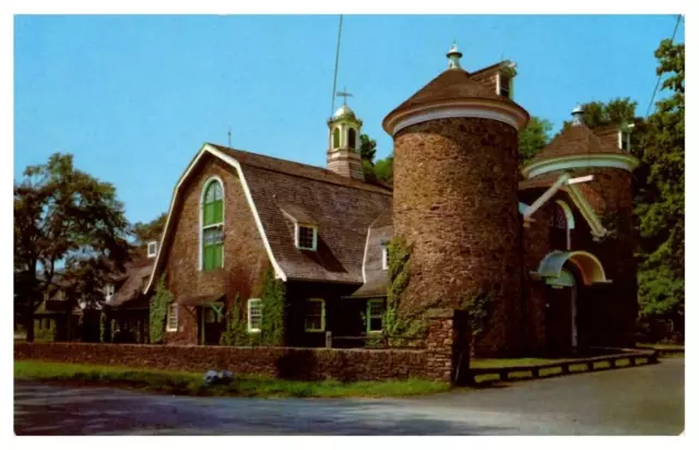 Chrome Postcard Cooperstown New York The Farmers Museum Exterior View 1953