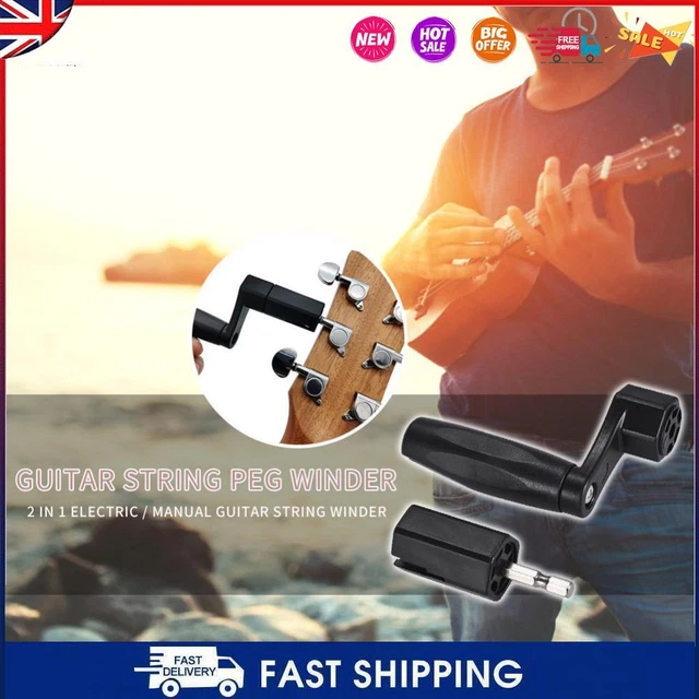 #C 2 in 1 Guitar String Winder Bridge Peg Puller Electric Screwdriver Drill Bit