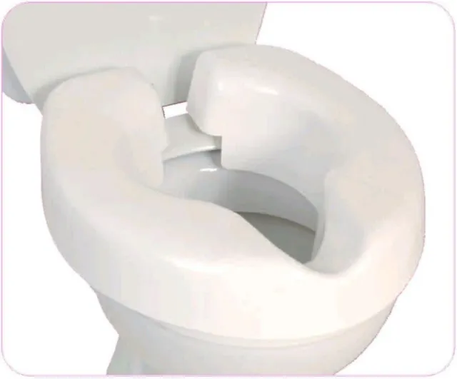 Raised Toilet Seat Clip on Toilet Seat 4" Raiser Disability Aids Mobility NEW