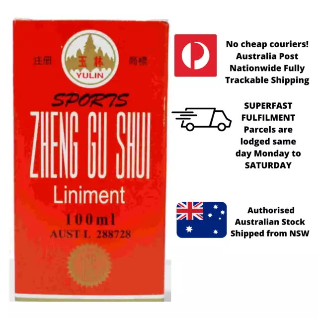 Zheng Gu Shui Liniment 100ml AU VERSION Relief Sports Injury