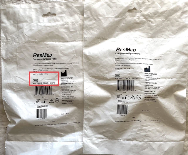 *Sealed* 2pcs ResMed Swift LT Nasal Pillows 60574 Size-XS