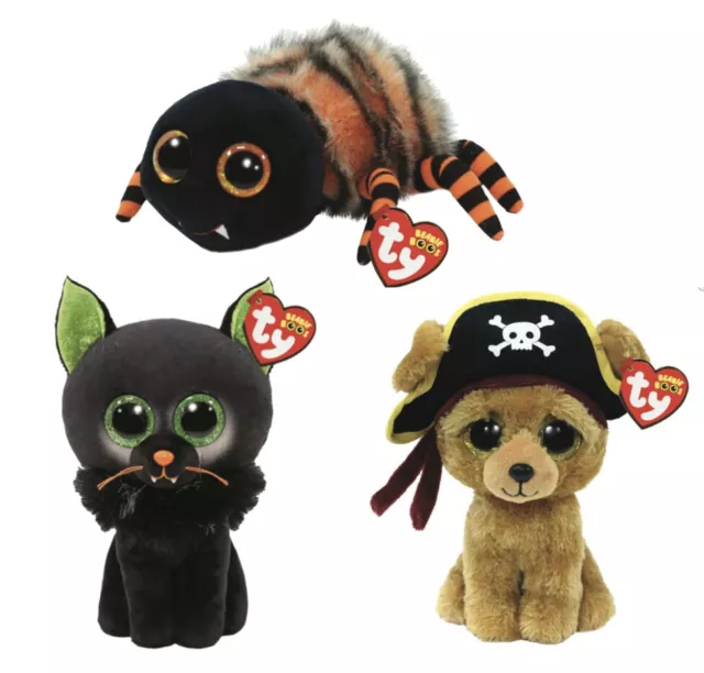 Ty Beanie Babies Boos Halloween 2022 Plush Soft Toy Morticia Ingrum Rowan Bnwt